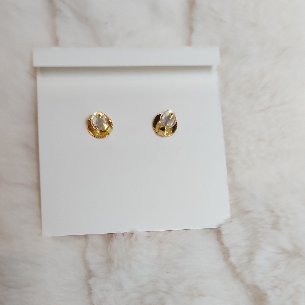Tory Burch Gold and Silver Embellished Earrings - Picture 3 of 3
